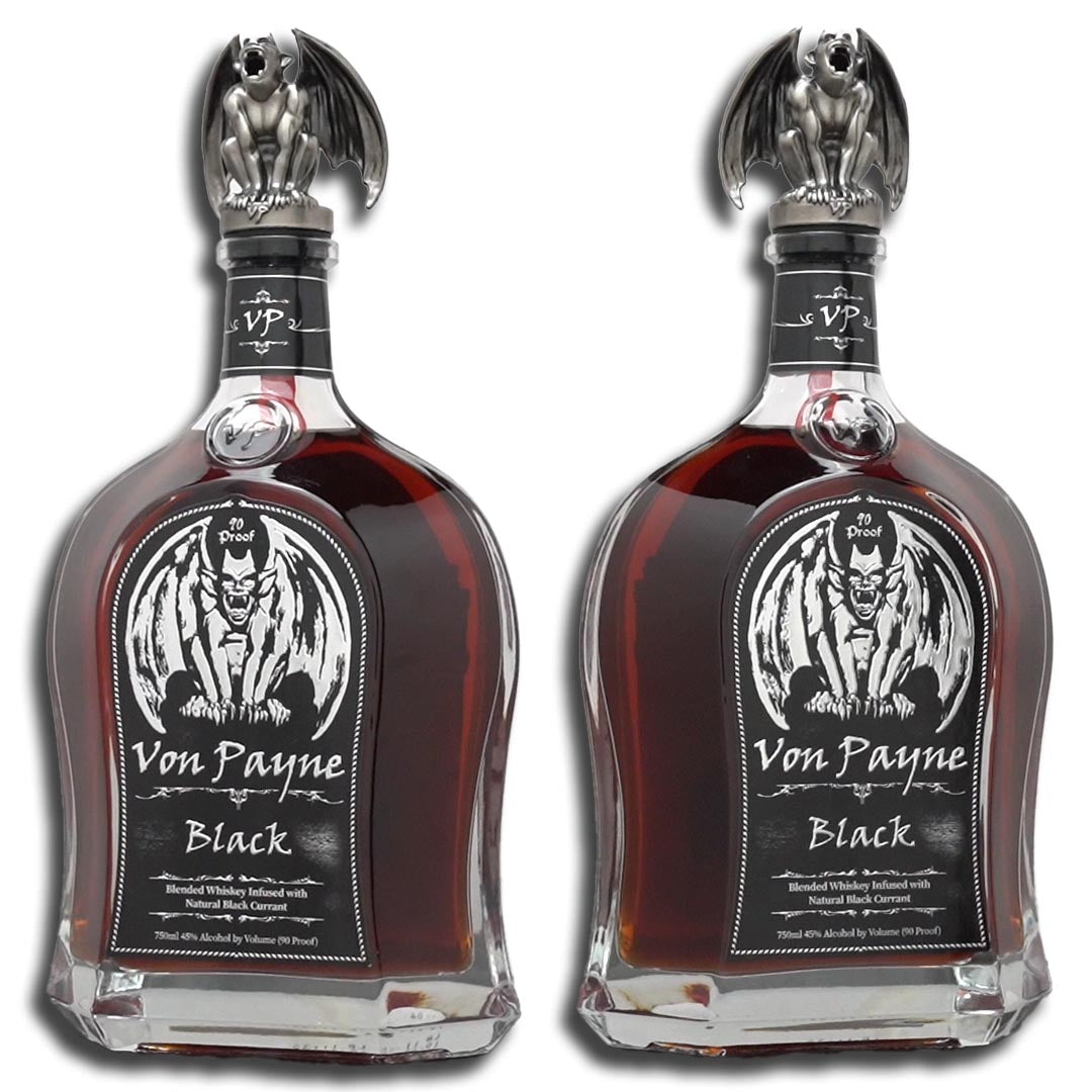Von Payne Black Blended Whiskey (2) Bottle Bundle