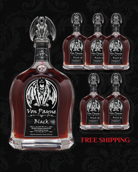 Von Payne Black Blended Whiskey (6) Bottle Bundle