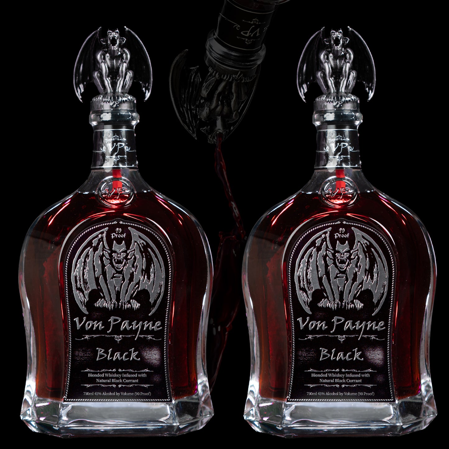 Von Payne Black Blended Whiskey (2) Bottle Bundle