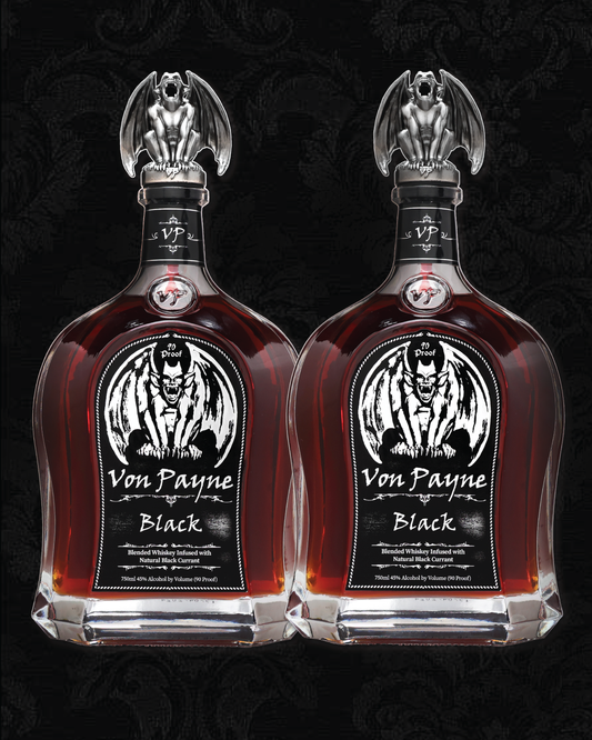 Von Payne Black Blended Whiskey (2) Bottle Bundle